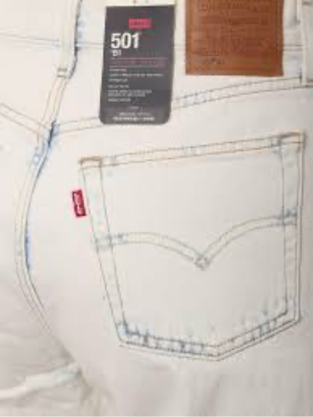Levi's 501 Straight Fit woman’s Jeans in White Red Tag original 501’81